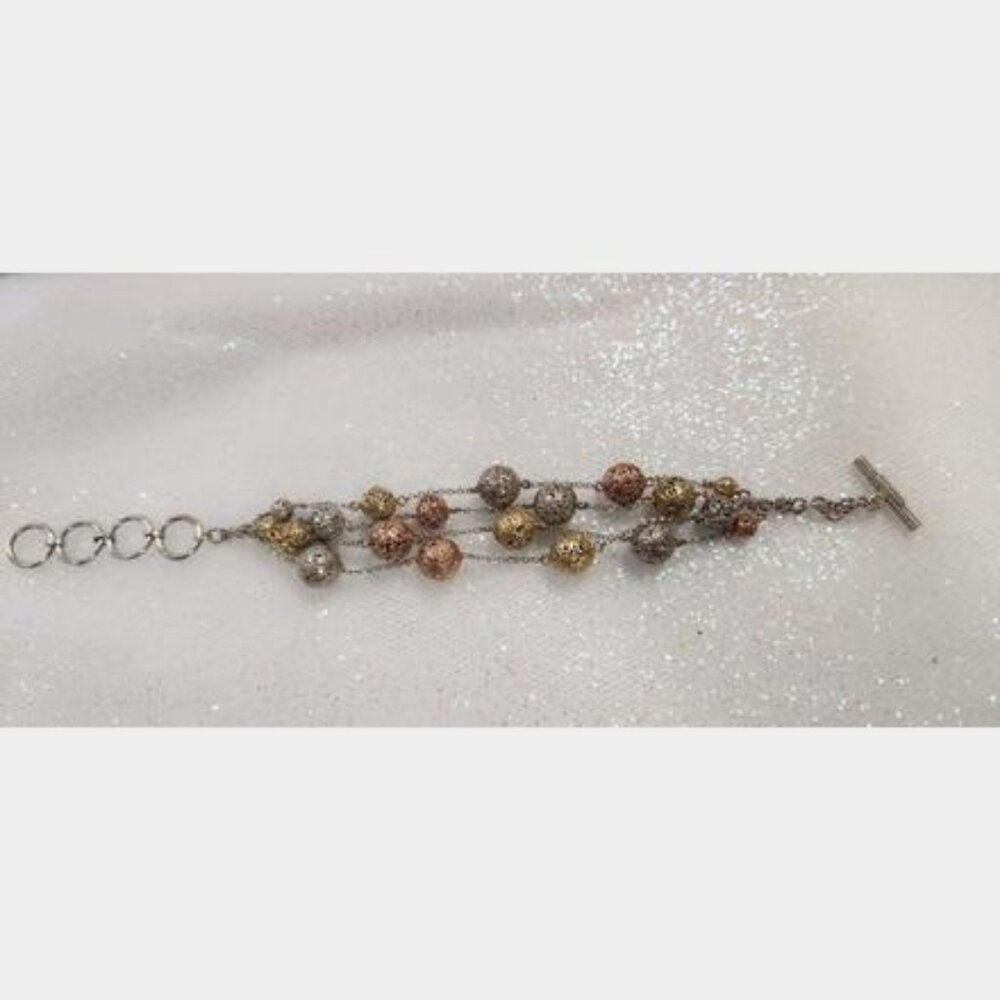 Multi Strand Bracelet- Sterling, 18K , Rose Gold Plated by Adami & Martucci